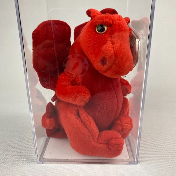 Ty Beanie Baby Y DDRAIG GOCH Red Dragon UK EXCLUSIVE! MWMT Beckys TRUE BLUE Auth - Picture 10 of 13